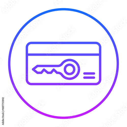 Card Key Vector Icons