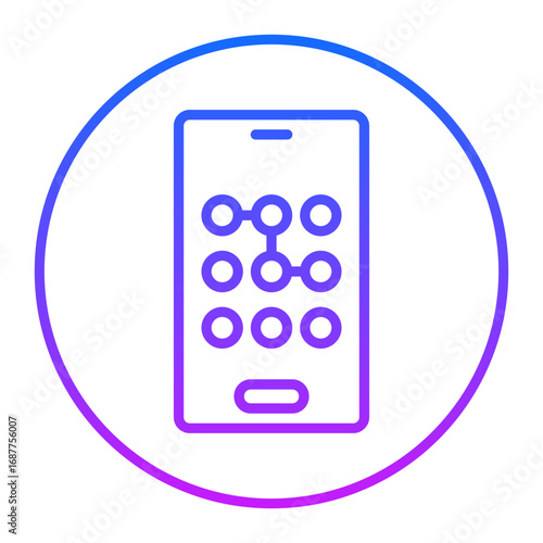 Mobile Pattern Lock Vector Icons