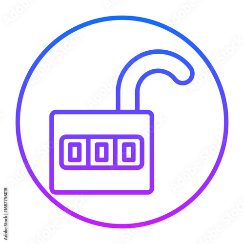 Number Padlock Vector Icons
