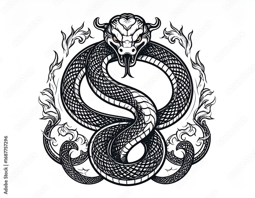 Obraz premium Dragão serpente