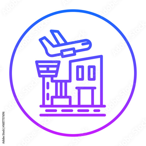 Airport Building Vector Icons