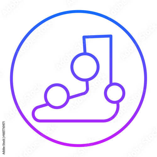 Washing Foot Vector Icons