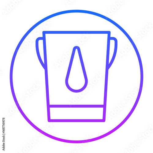 Water Bucket Vector Icons