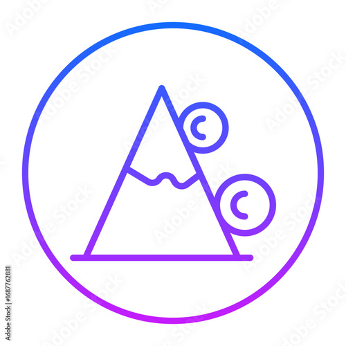 Snow Avalanche Vector Icons