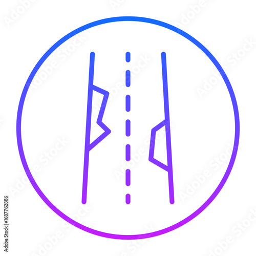 Road Crack Vector Icons
