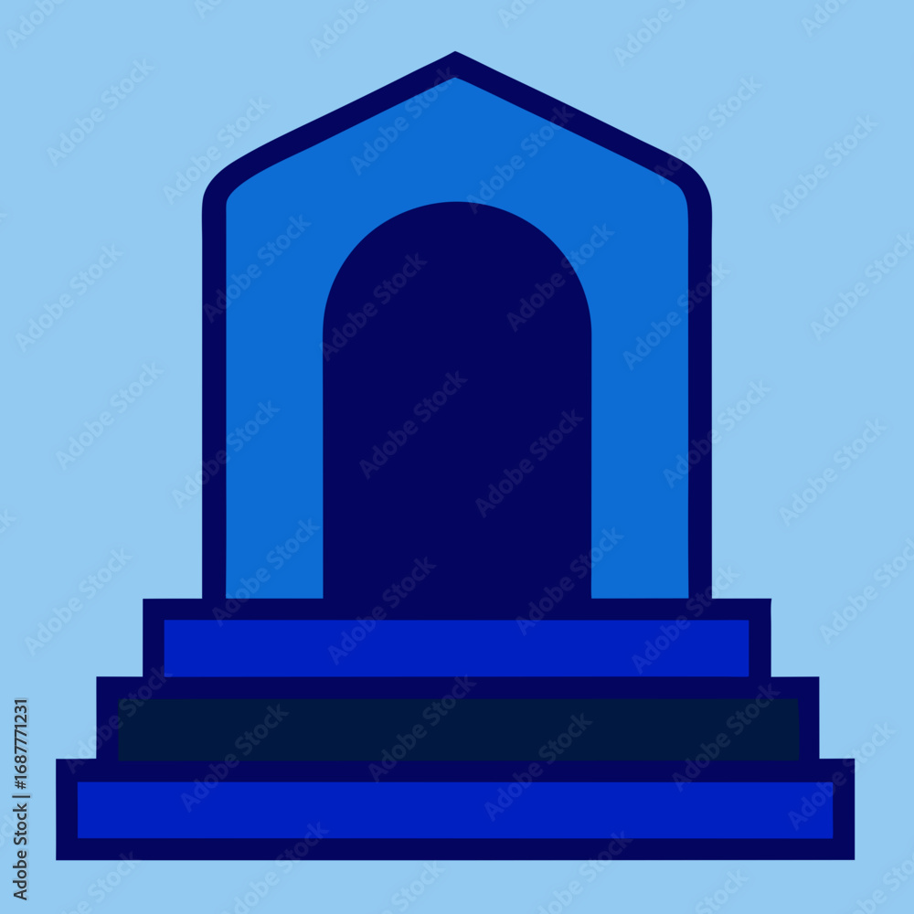 Fototapeta premium blue mosque sign vector element design editable svg file 