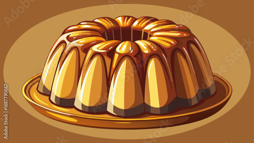 Dark caramelized canelé with custard center gleams richly. Isolated background showcases Bordeaux’s heritage, chewy texture, and balance of rustic charm with sophisticated French pastry artistry.