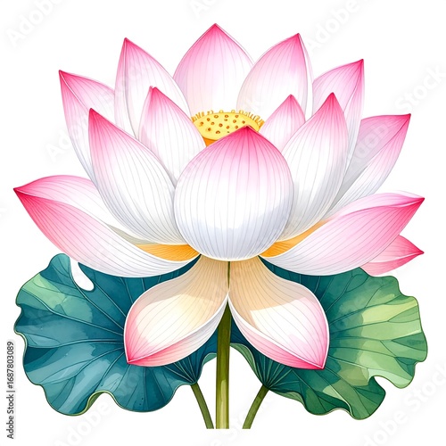 Detailed illustration of a lotus flower