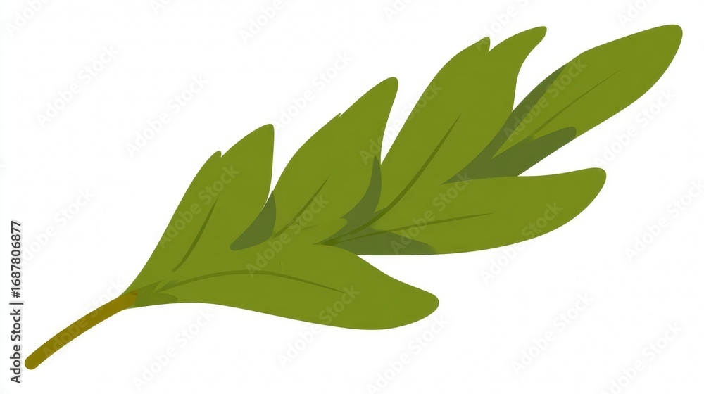 Obraz premium Close-up macro of a fresh green leaf, isolated on a white background, perfect for use as a nature-themed stock photo