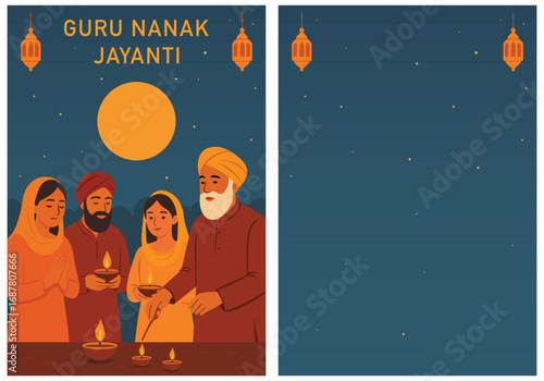 Golden Temple at Night with Diyas – Guru Nanak Jayanti