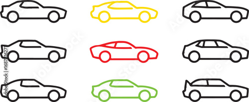 Clean and modern car silhouette for automotive and transportation designs