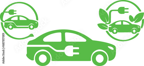 Modern electric vehicle concept with clean lines and vibrant colors