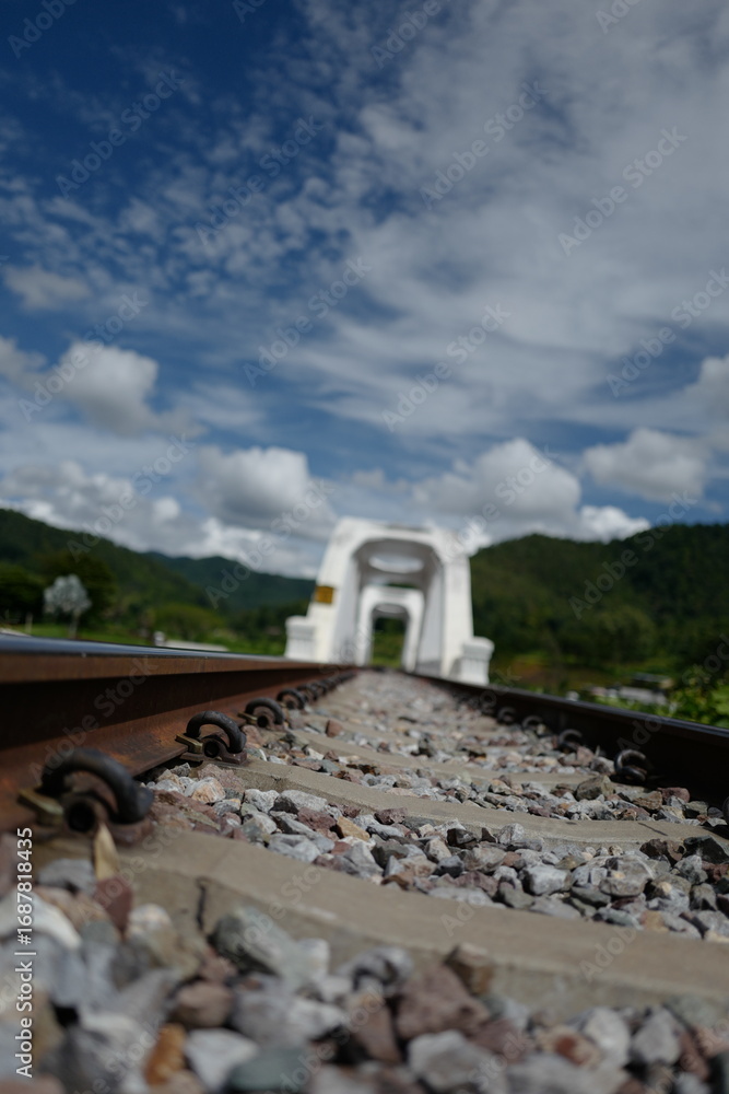 Fototapeta premium Railway to the bridge