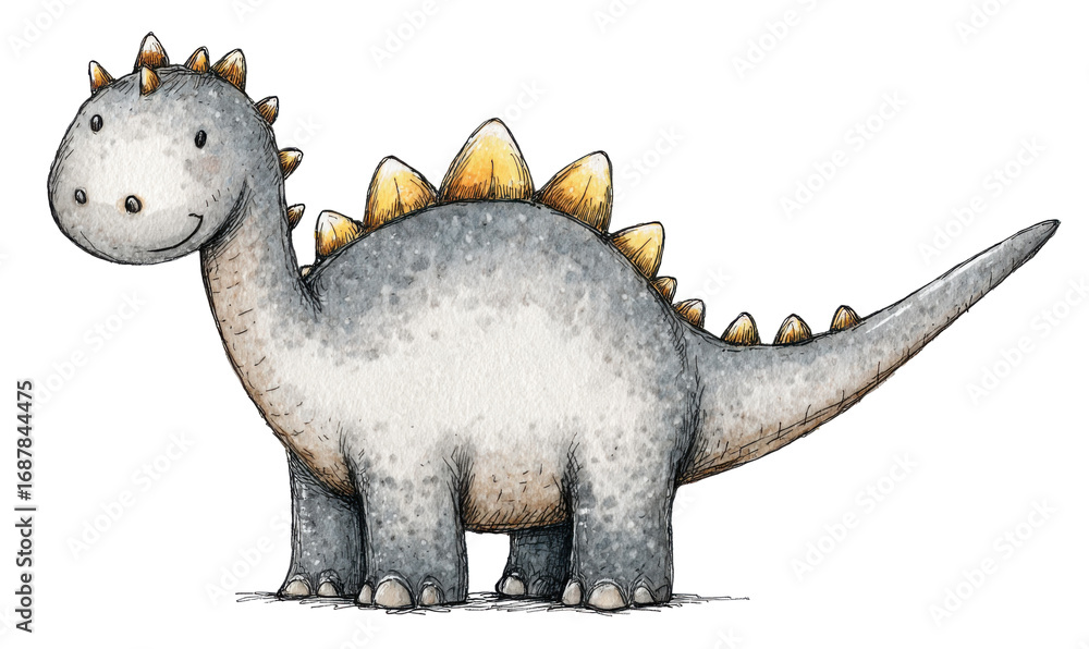 Fototapeta premium Cute cartoon dinosaur