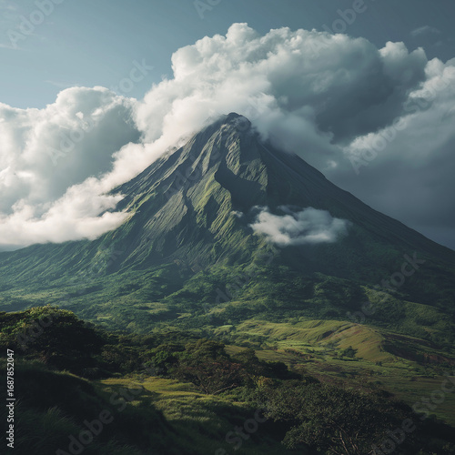 Volcano mountain view