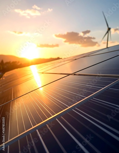 Solar panels at sunset (4)