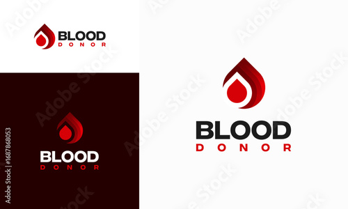 Blood Donor Logo designs template, Blood Donation Logo template icon vector