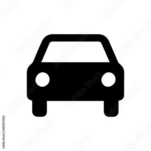 Car signage logo icon with transparent background for transportation, traffic, and vehicle design
