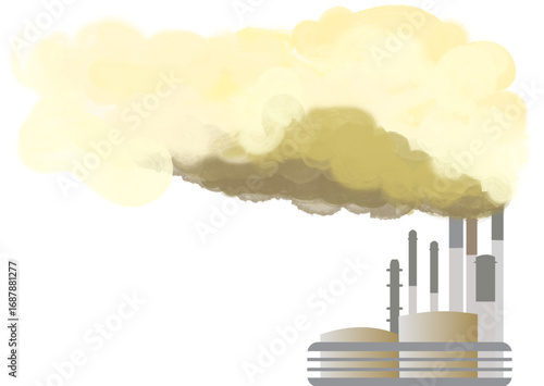 Oil factory and smoke toxic 