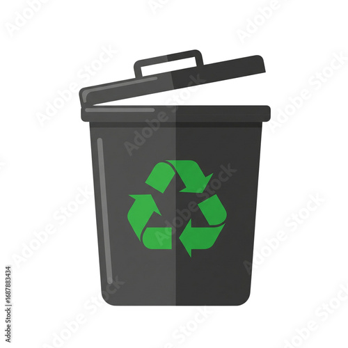 recycle bin with recycle symbol