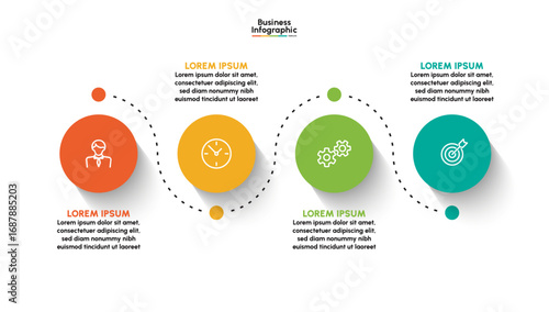 Business infographic design background template