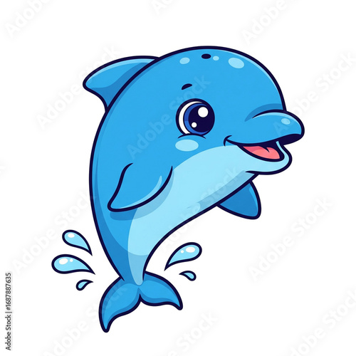 funny dolphin cartoon