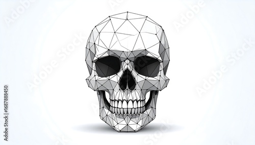 Polygonal skull graphic