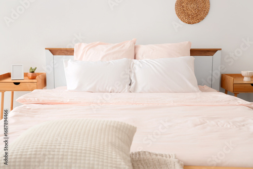 Minimalist bedroom interior...