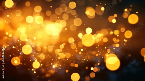 Wallpaper Mural Golden Bokeh Lights Abstract Background 3. Torontodigital.ca