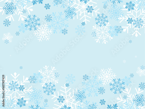 雪の結晶背景_ベクターイラスト