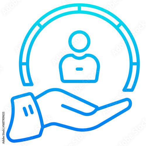 customer service gradient icon