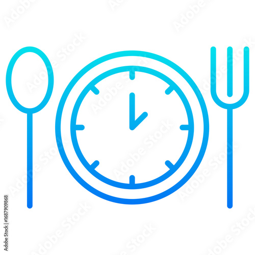 lunch gradient icon