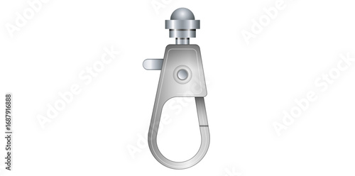 Metallic Clasp Equipment Vector Illustration.
