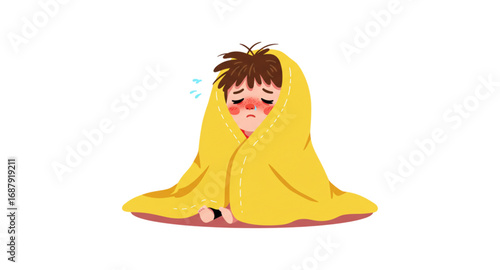 The children are sick with fever