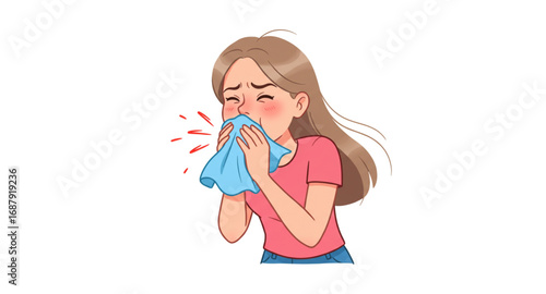 The woman is sick