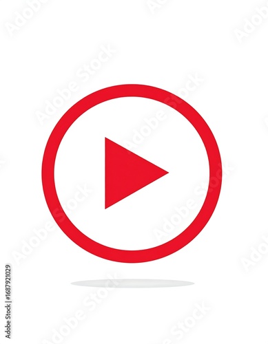 Free Download Red play button icon - GFXLoad
