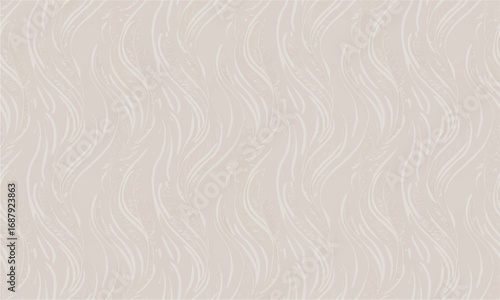 Subtle Feather Pattern on Light Beige Background for Elegant Wallpapers and Textile Prints Seamless