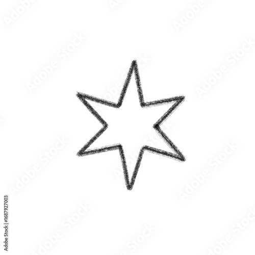 Star doodle sparkling sketch