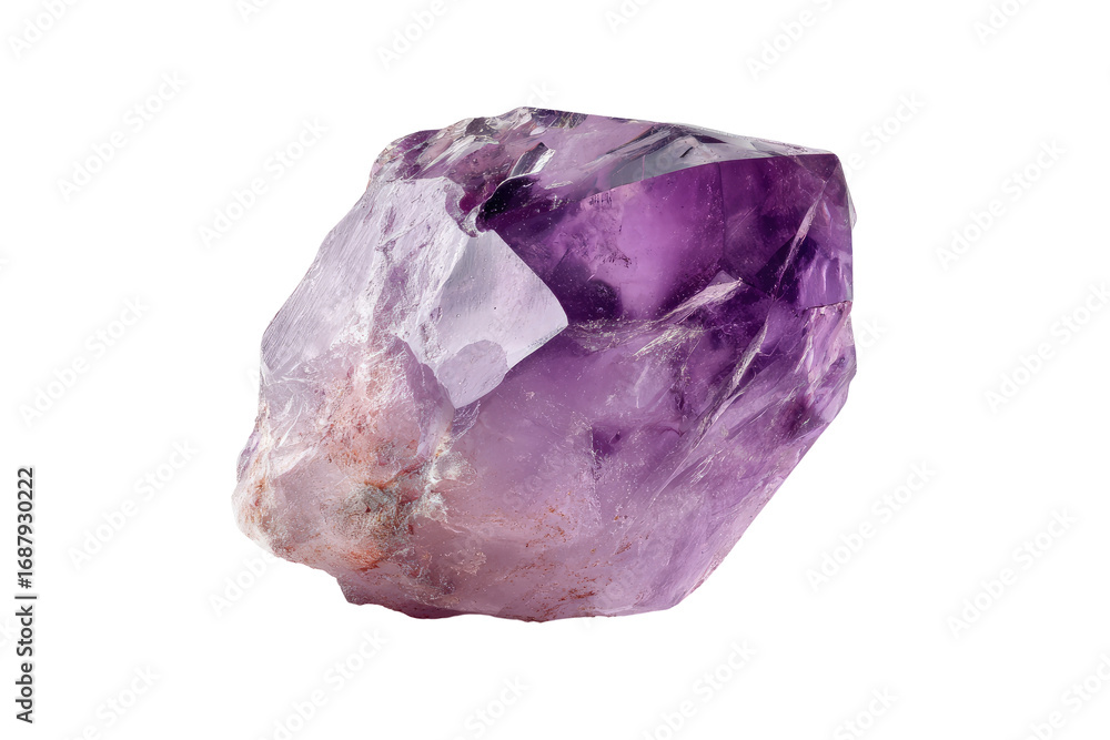 Fototapeta premium Purple amethyst crystal, faceted