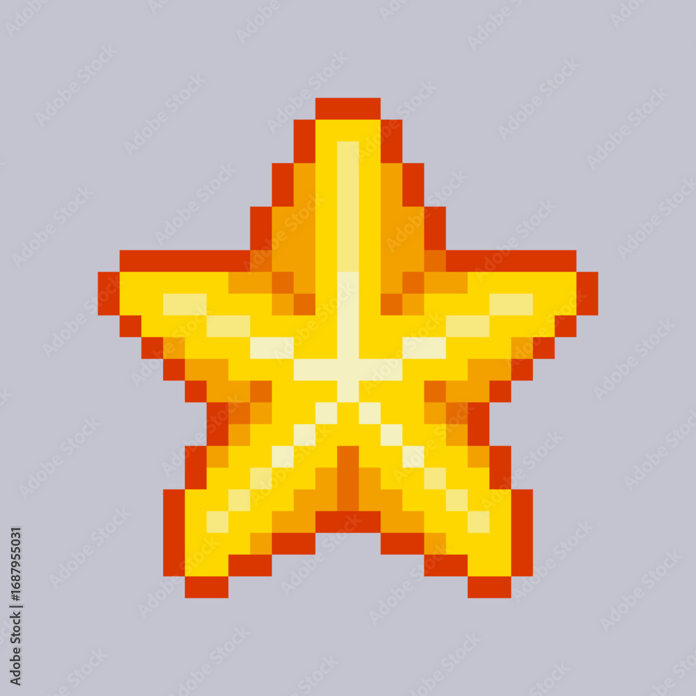 Fototapeta premium star in pixel art style