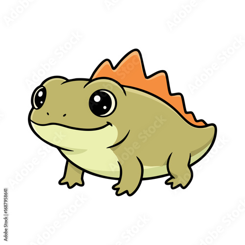 great crested newt vector illustration