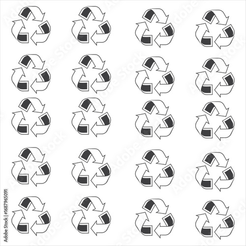 Classic three-arrow recycling symbol