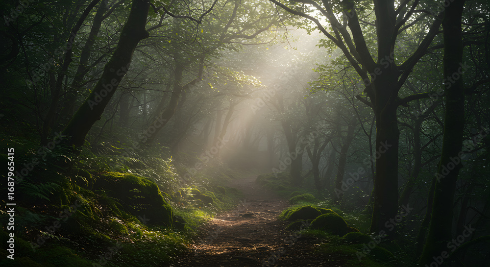 Obraz premium Mystical Forest Pathway