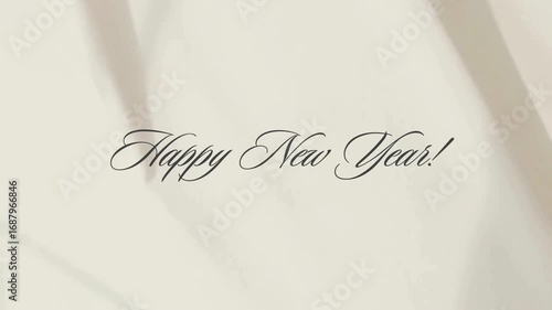 happy new year minimal romantic animated video clip design 4k elegant light clean background animation elegant romantic minimal video design happy new year animated clip 4k clean light background