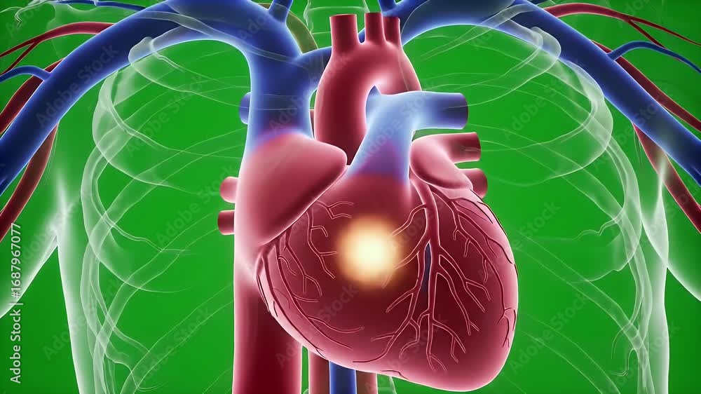 Heart Condition Visual Heart Condition Visualization with Transparency and Green Screen ...