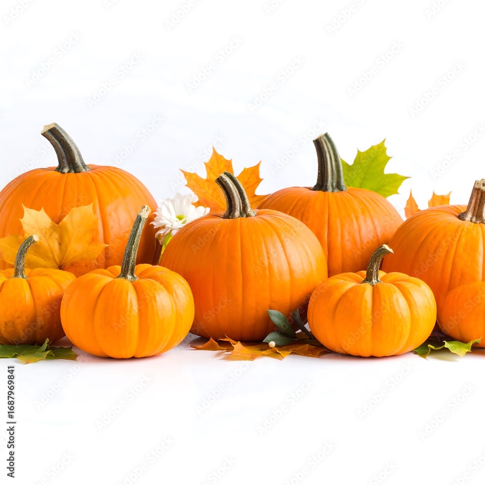 Pumpkins and leaves Pumpkins and leaves