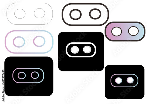 VR Headset Icons A Collection of Vector Graphics for Virtual Reality Devices
