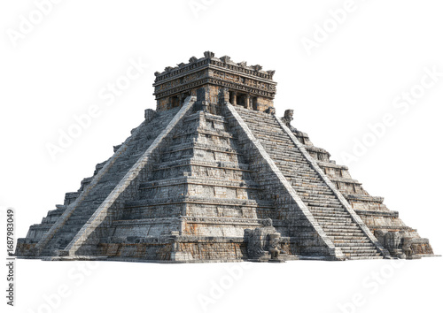 Ancient Mesoamerican pyramid, stone structure