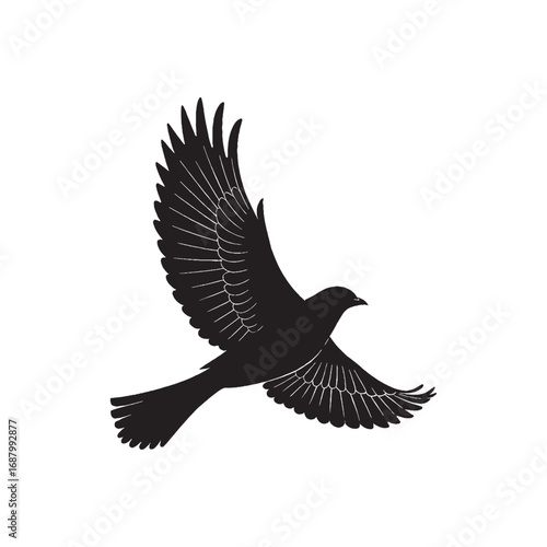 Flying Birds Silhouette Vector Illustration