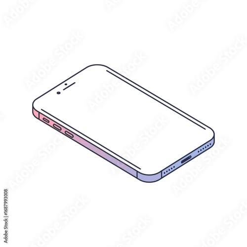 modern smartphone illustrating mobile technology usability in a minimalist design element for app developers user interface